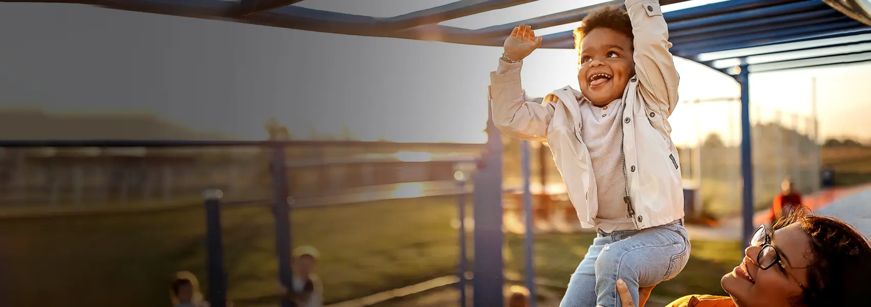 Family at playground